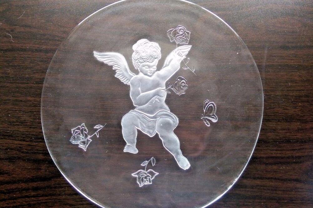 Vintage Christmas Serving Plate Smith Glass 13" Christmas Platter Plate (in Box)
